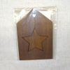 Casetta in legno cm 15 x 10 x 0,7 marrone con finestra stella