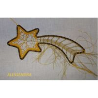 Stella cometa in metallo " rame brunito" da cm 18 x 8 spessore filo mm 2,8