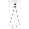 Abete in metallo verniciato nero cm 66 x 27 con luci