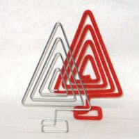 Abete in metallo cm 20,5 x 13 spessore struttura mm 3 con base