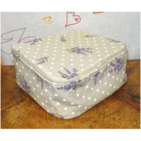 Bacinella porta fuselli ed accessori "pois e lavanda" by laboratorio degli elfi