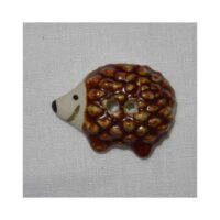 Bottoni decorativi ceramica "porcospino marrone"