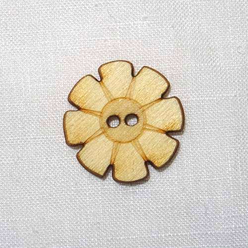 50 Bottoni Decorativi In Legno 2,5 Cm - Colori Misti Floreali, 2 Fori - Per Cucito, Scrapbooking, Fai Da Te