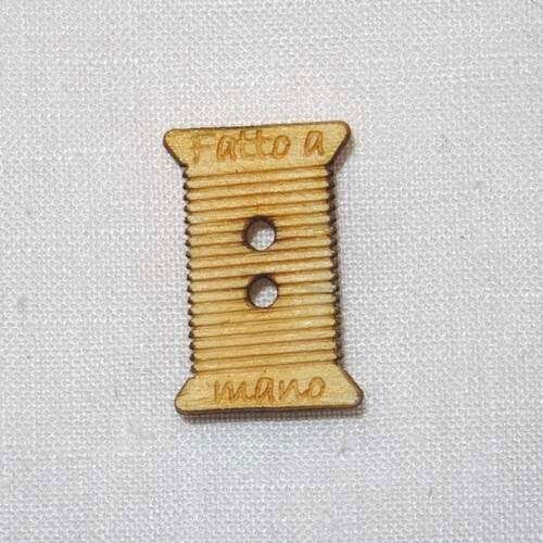 Bottoni decorativi legno "fatto a mano rocchetto"