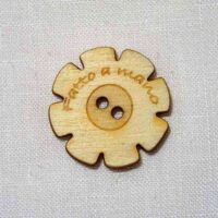 Bottoni decorativi legno "fatto a mano margherita"