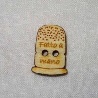 Bottoni decorativi legno "fatto a mano ditale"