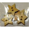 Bottoni decorativi stelle legno 6pz - immagine 2