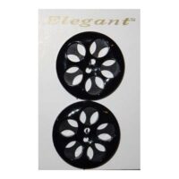 Bottoni decorativi nero grandi cm 3