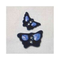 Bottoni decorativi porcellana "farfalle blu 2"