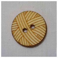 Bottone decorativo gomitolo in legno 2 pz