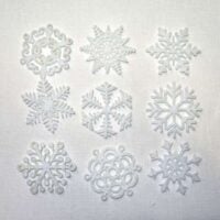 Fiocchi di neve in feltro  mm 1,5 cm 3,3  9 pz misti