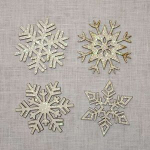 Renne varie forme argento brillantinato 9 pz misti