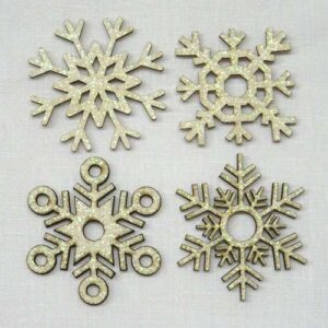 Renne varie forme argento brillantinato 9 pz misti