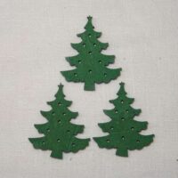 Abete in legno verde 3 pezzi  cm 3,5 x 2,8
