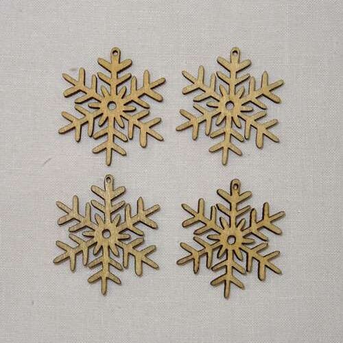 Fiocchi di neve in legno cm 3/4 pz