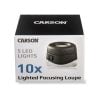 Lente da appoggio con messa a fuoco della lente, carson 10x versaloupe led
