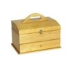 Portalavoro in legno chiaro, 1 bacinella + portafili + 1 cassetto