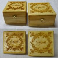 Scatola in legno  roselline grande
