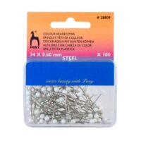 Spilli testa plastica bianca 0,60 x 34 100 pz pony