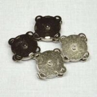 Chiusure magnetiche per borsetta  da cucire mm 18/25 argento  4 pz