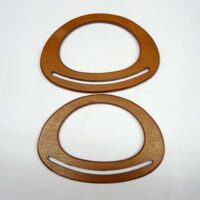 Manici per borsetta legno cm 19 x 13  2 pezzi