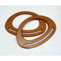 Manici per borsetta legno cm 19 x 13  2 pezzi