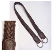 Manico per borsa in similpelle intrecciati cm 78 marrone