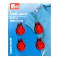 Bottoni ricamati per bambini  "coccinelle" prym 412403