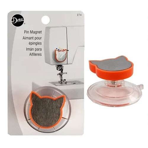 Calamita puntaspilli gatto corallo con ventosa per macchina da cucire  dritz 274