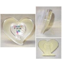 Jolly/cornice cuore  in plastica con spazio porta ricamo o merletto