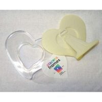 Jolly/cornice cuore  in plastica con spazio porta ricamo o merletto