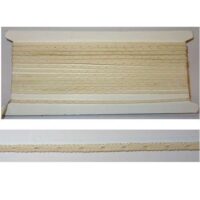 Kit 10 metri trina mm 3,5 con forellino centrale per merletto rinascimento bianco