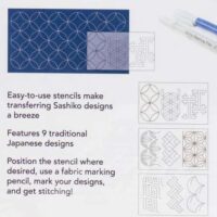 Sashiko stencil traditional collection, pippen sylvia