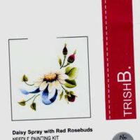 Daisy spray with red rosebuds trish burr kit ago pittura