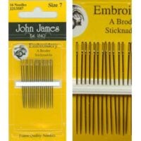 Aghi john james embroidery con cruna lunga n° 1-2-3-4-6-7-8-9-10