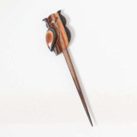 Knitpro sleepy owl shawl pins /spillone in legno per scialli