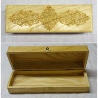 Scatola in legno merletto lunga