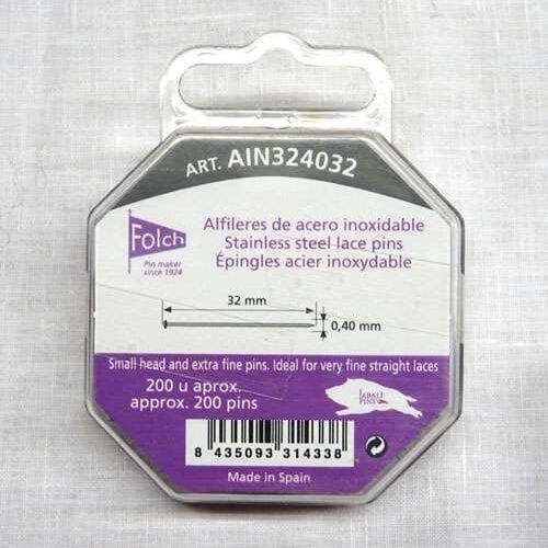 Spilli acciaio inox extra fini 0,40 x 32 pezzi 200