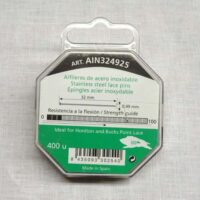 Spilli inox per merletto fini 0,49 x 32 pezzi 400