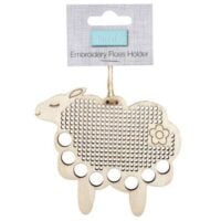 Floss organiser pecora 8 fori portafili in legno personalizzabile con ricamo