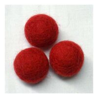 Palline in feltro pressato mm 25 rosso