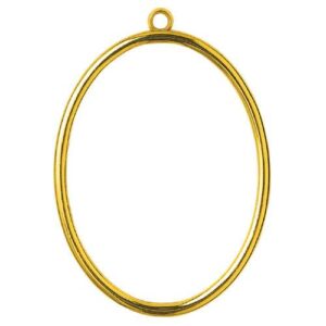 cornice rettangolare in plastica oro mm  63 x 63