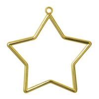 Cornice a stella in plastica color oro  cm 8,5 retro adesivo