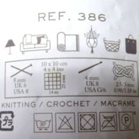 Nova vita 4 dmc cotone riciclato/ maglia-uncinetto-macrame' gr 250/200mt tinta unita 385