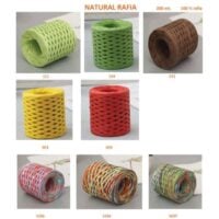 Raffia tanti colori mt 200