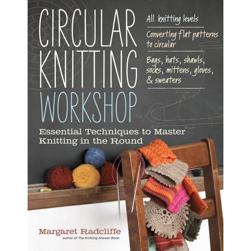 Mg92 Libro “Circular Knitting Workshop” di Margaret Radcliffe, guida completa alla lavorazione circolare ai ferri.