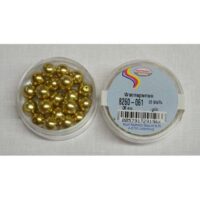 Perline di vetro cerate colore oro mm 8/ 20pz