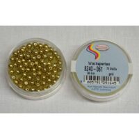 Perline di vetro cerate colore oro mm 4 / 75pz