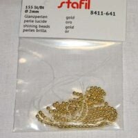 Perline di vetro cerate colore oro mm 2/155pz