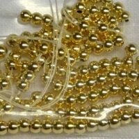 Perline di vetro cerate colore oro mm 2/155pz